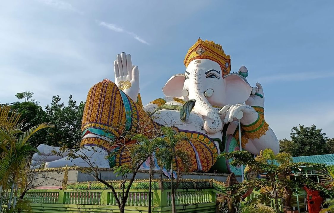 Praying to Lord Ganesha shrines all over Thailand